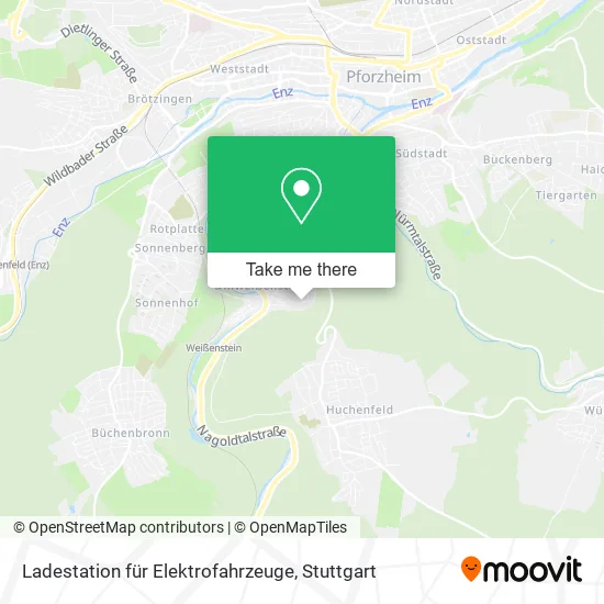 Карта Ladestation für Elektrofahrzeuge