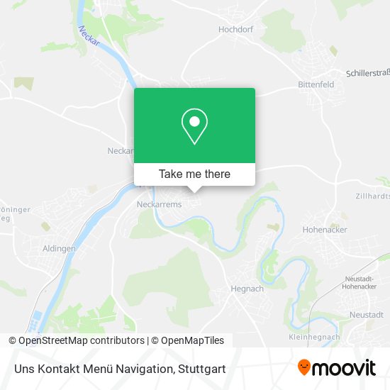 Uns Kontakt Menü Navigation map