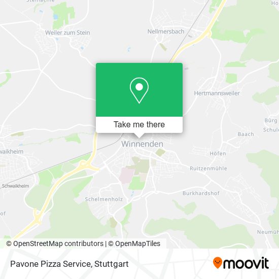 Pavone Pizza Service map