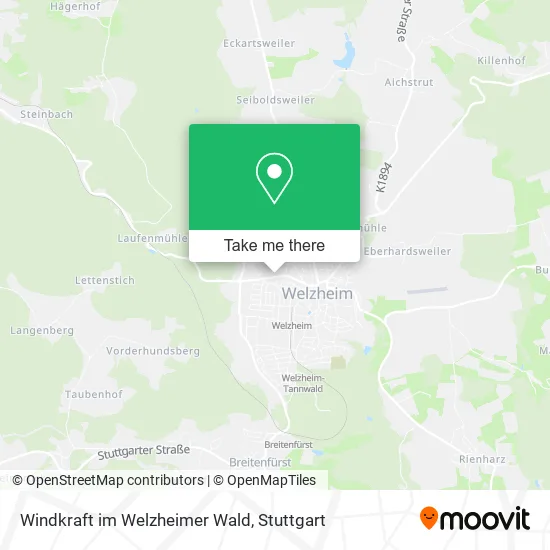 Карта Windkraft im Welzheimer Wald