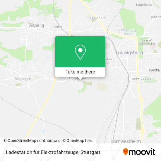 Карта Ladestation für Elektrofahrzeuge