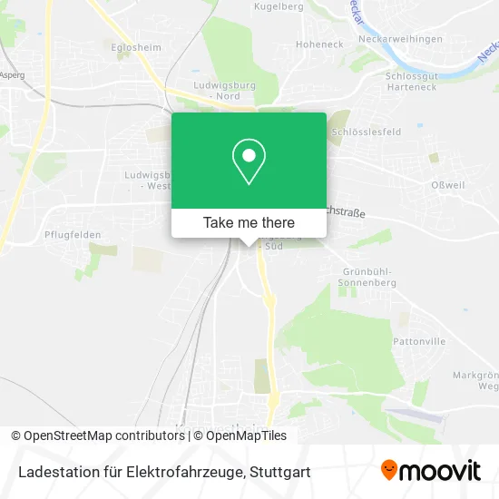 Карта Ladestation für Elektrofahrzeuge