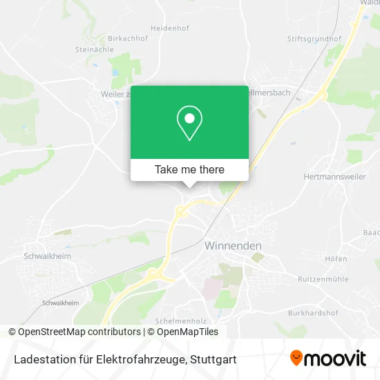Карта Ladestation für Elektrofahrzeuge