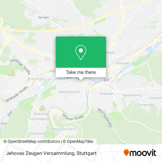 Карта Jehovas Zeugen Versammlung
