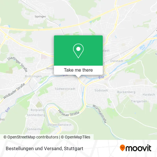 Bestellungen und Versand map
