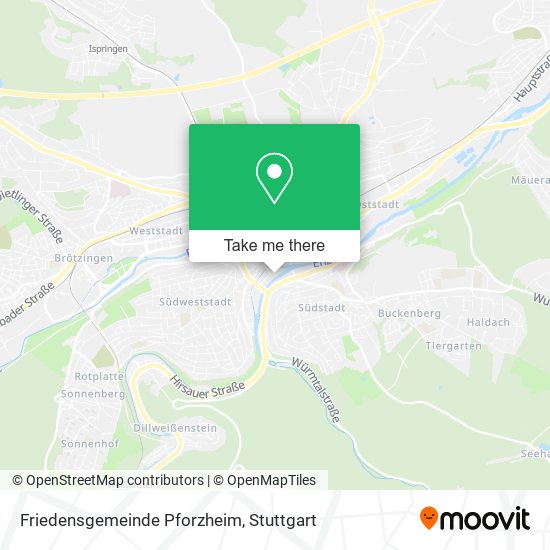 Friedensgemeinde Pforzheim map