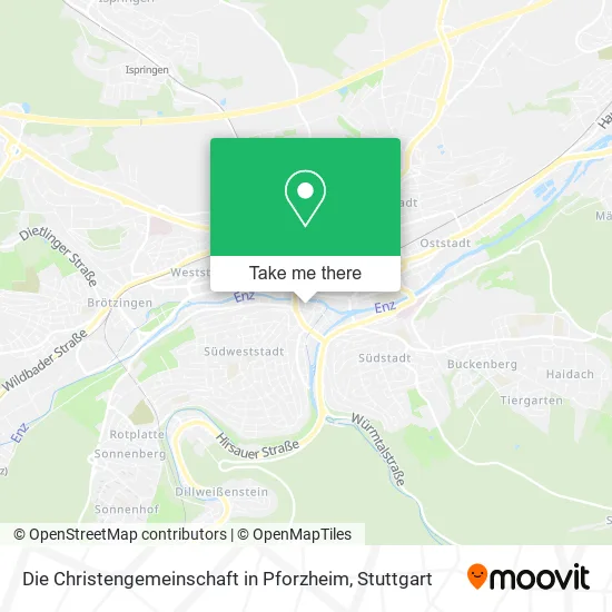 Карта Die Christengemeinschaft in Pforzheim