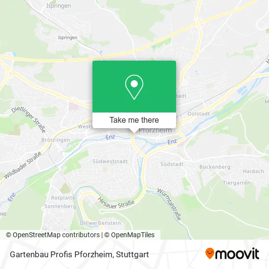 Карта Gartenbau Profis Pforzheim