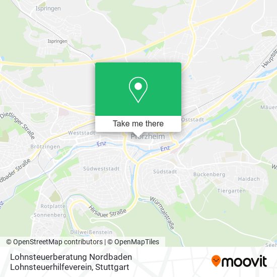 Карта Lohnsteuerberatung Nordbaden Lohnsteuerhilfeverein