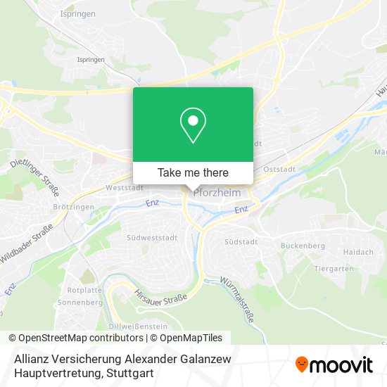 Allianz Versicherung Alexander Galanzew Hauptvertretung map