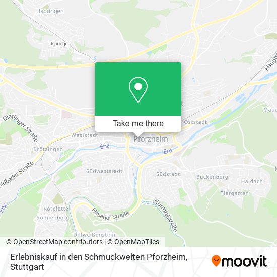 Erlebniskauf in den Schmuckwelten Pforzheim map