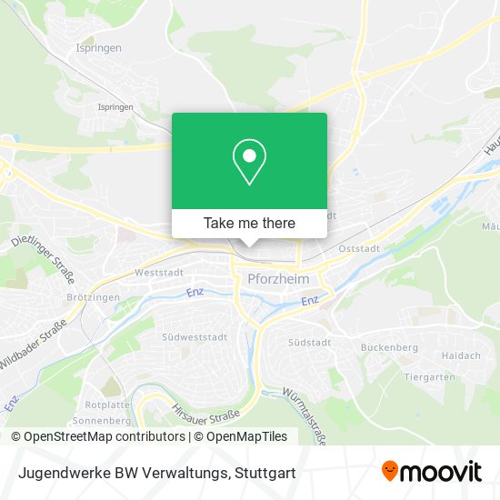 Jugendwerke BW Verwaltungs map