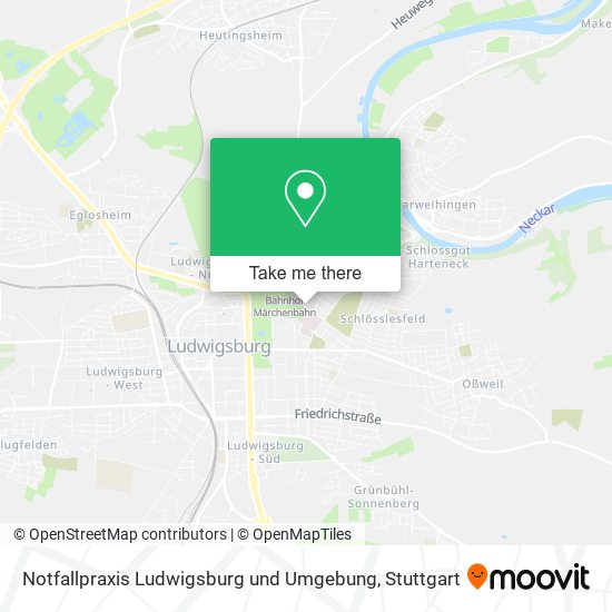 Notfallpraxis Ludwigsburg und Umgebung map