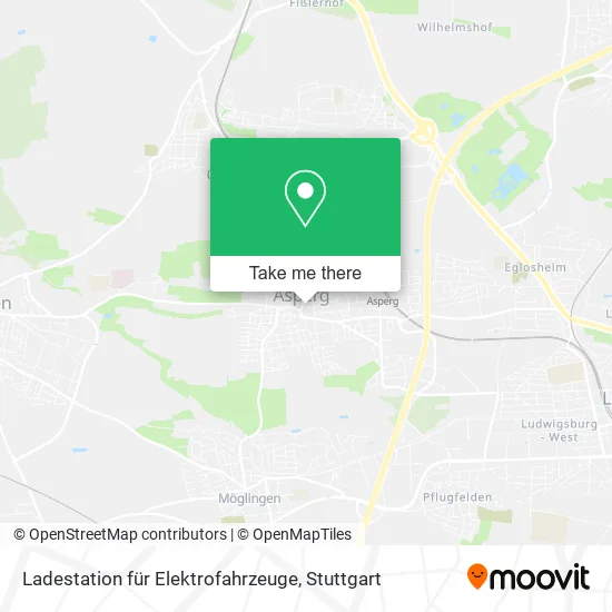 Карта Ladestation für Elektrofahrzeuge