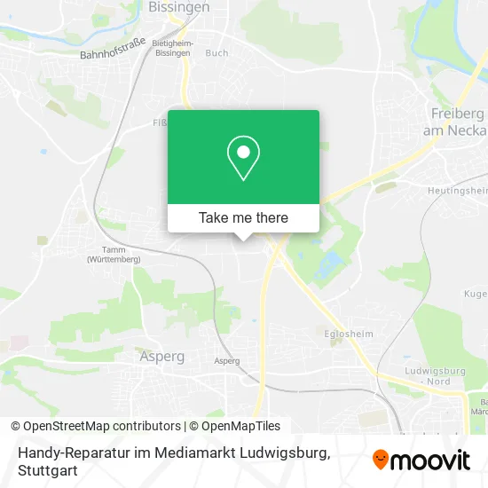 Карта Handy-Reparatur im Mediamarkt Ludwigsburg