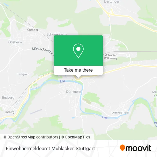 Карта Einwohnermeldeamt Mühlacker