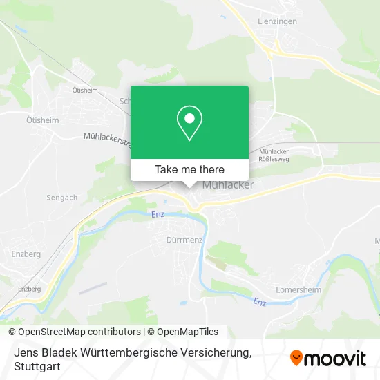 Карта Jens Bladek Württembergische Versicherung