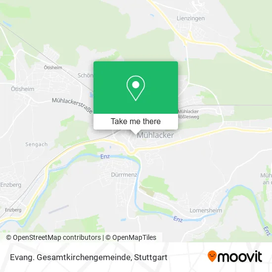 Карта Evang. Gesamtkirchengemeinde