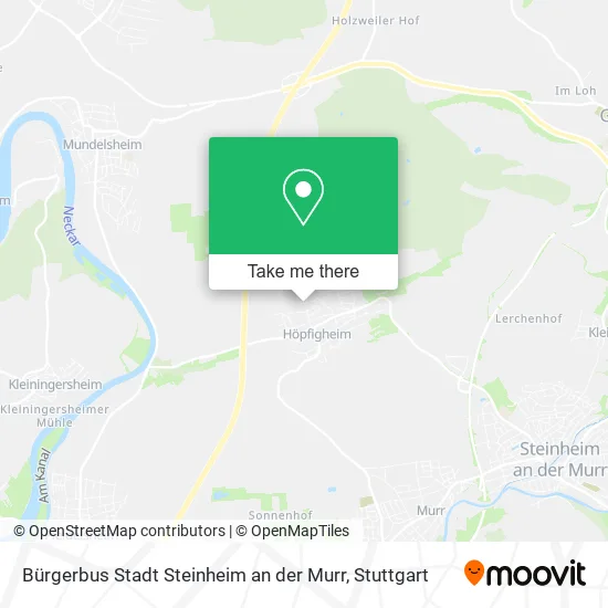 Карта Bürgerbus Stadt Steinheim an der Murr