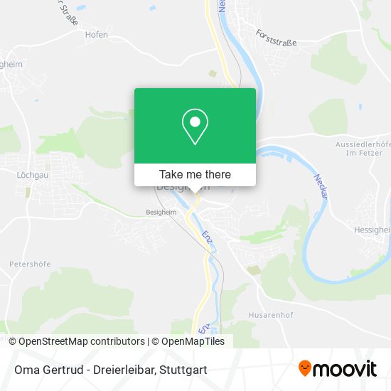 Oma Gertrud - Dreierleibar map