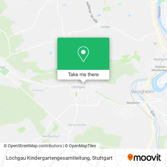 Карта Löchgau Kindergartengesamtleitung