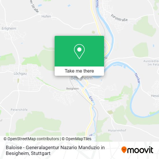 Карта Baloise - Generalagentur Nazario Manduzio in Besigheim