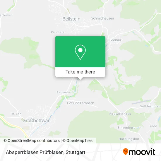 Карта Absperrblasen Prüfblasen