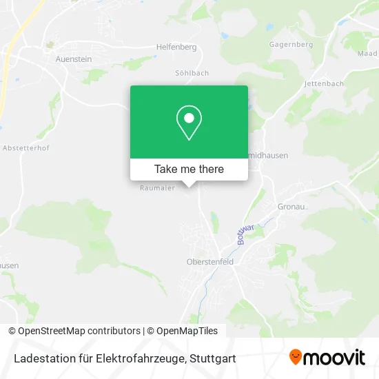 Карта Ladestation für Elektrofahrzeuge