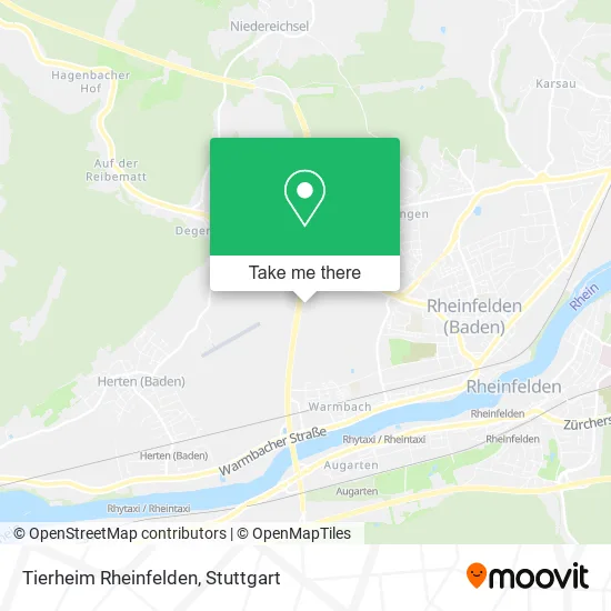 Карта Tierheim Rheinfelden