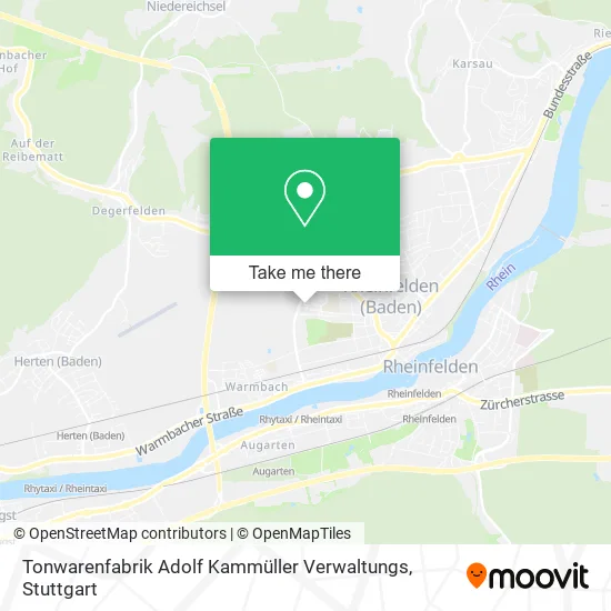 Карта Tonwarenfabrik Adolf Kammüller Verwaltungs