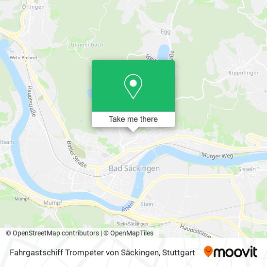 Fahrgastschiff Trompeter von Säckingen map