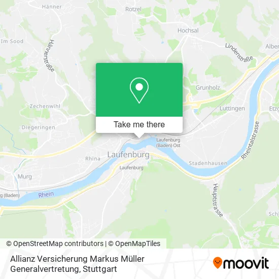 Карта Allianz Versicherung Markus Müller Generalvertretung