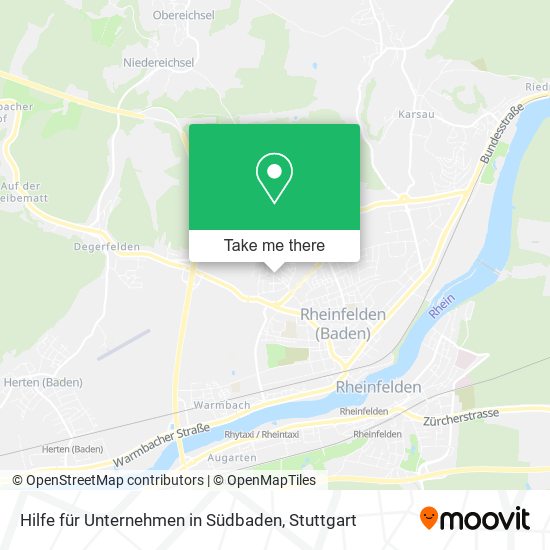 Карта Hilfe für Unternehmen in Südbaden