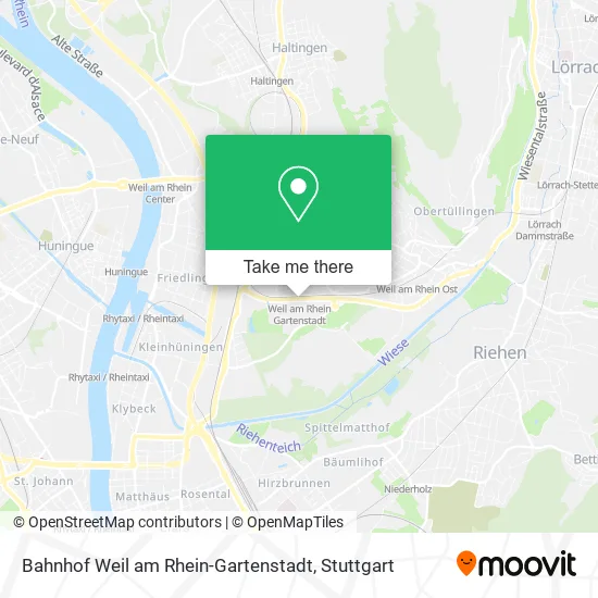 Карта Bahnhof Weil am Rhein-Gartenstadt