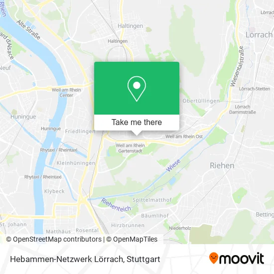 Карта Hebammen-Netzwerk Lörrach