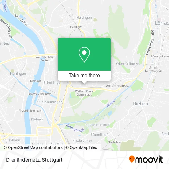 Карта Dreiländernetz