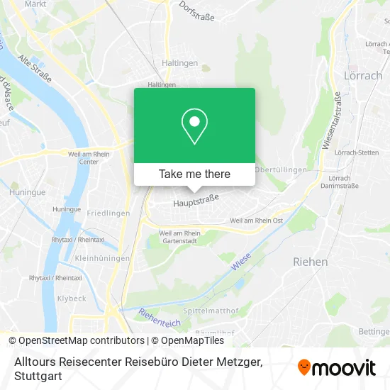 Карта Alltours Reisecenter Reisebüro Dieter Metzger