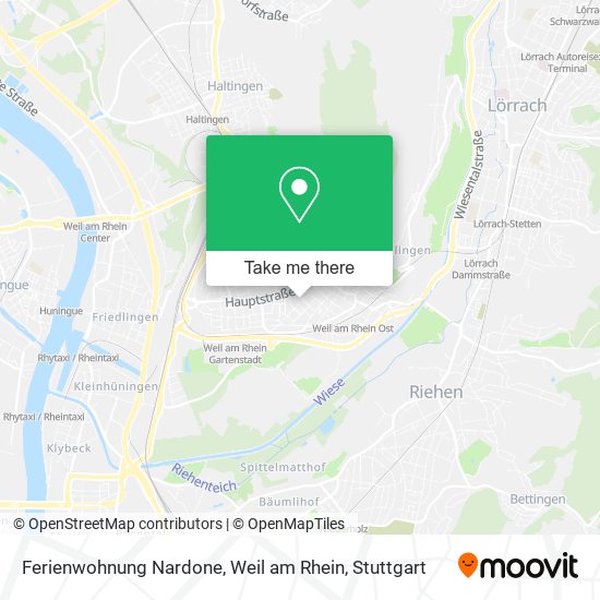 Карта Ferienwohnung Nardone, Weil am Rhein