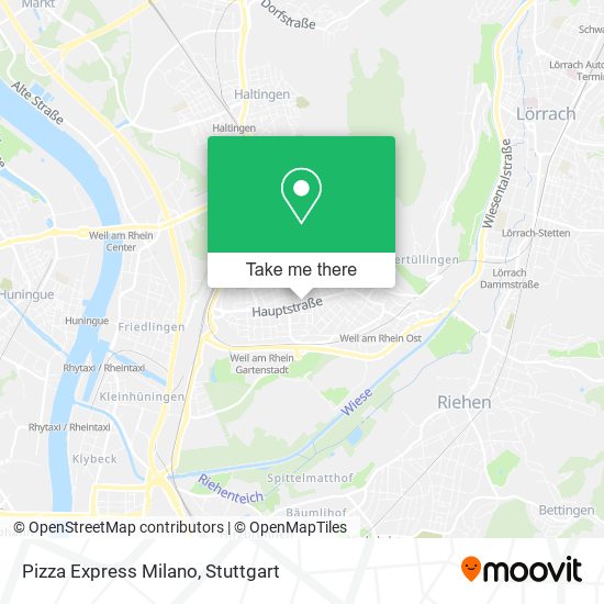 Pizza Express Milano map