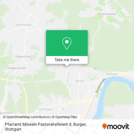 Карта Pfarramt Minseln Pastoralreferent d. Burger