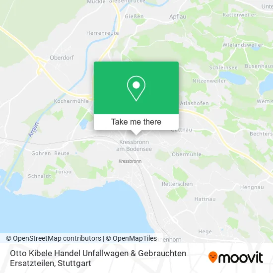 Карта Otto Kibele Handel Unfallwagen & Gebrauchten Ersatzteilen