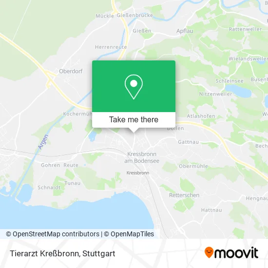 Карта Tierarzt Kreßbronn