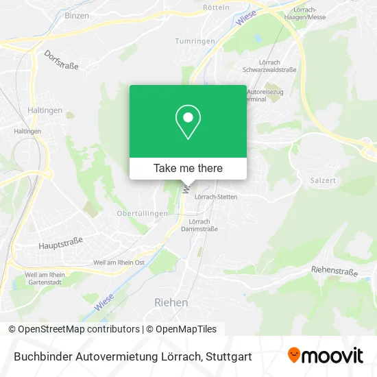Карта Buchbinder Autovermietung Lörrach