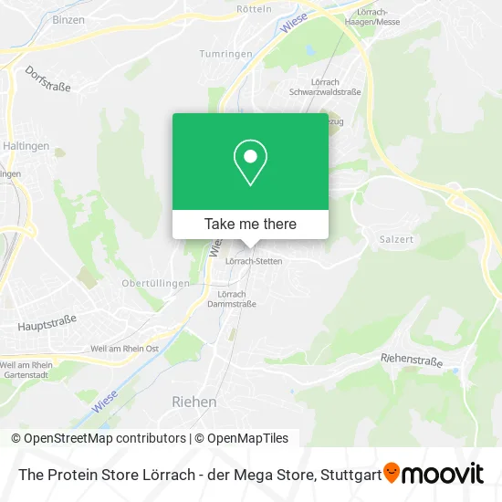 Карта The Protein Store Lörrach - der Mega Store