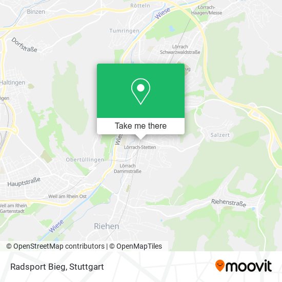 Radsport Bieg map