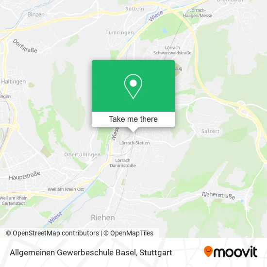 Карта Allgemeinen Gewerbeschule Basel