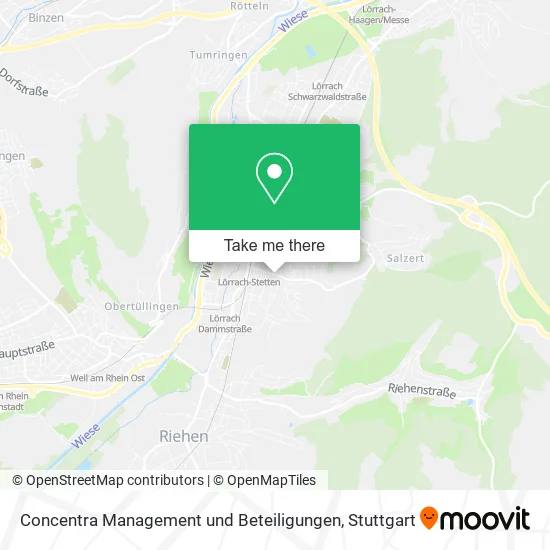 Карта Concentra Management und Beteiligungen