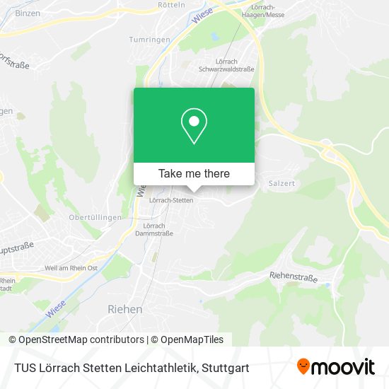 Карта TUS Lörrach Stetten Leichtathletik