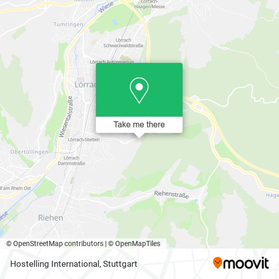 Hostelling International map