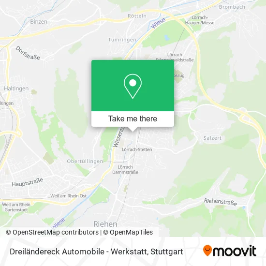 Карта Dreiländereck Automobile - Werkstatt